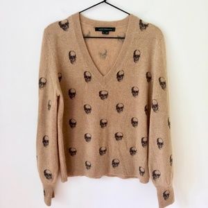 360 Skull Cashmere V-neck Sweater